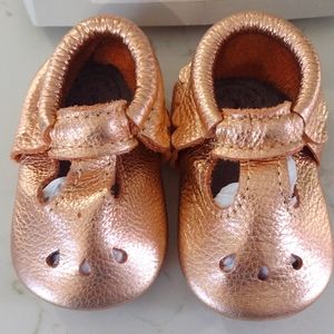 Freshly Picked Rose Gold Mary Jane Mini Sole Mocc